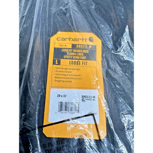 Carhartt Washed Duck Utility Work Pants Mens 29x32 Black Loose Fit BN0111-M NEW